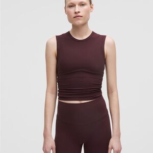Lululemon All It Takes Back-Twist Ribbed Tank top in goodnight plum